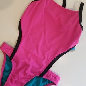 ♦️Speedo Blazing Pink X Back Swimsuit Size 28♦️